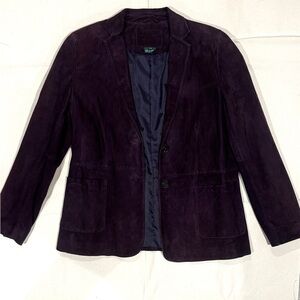Vintage Ralph Lauren Suede Blazer - Eggplant